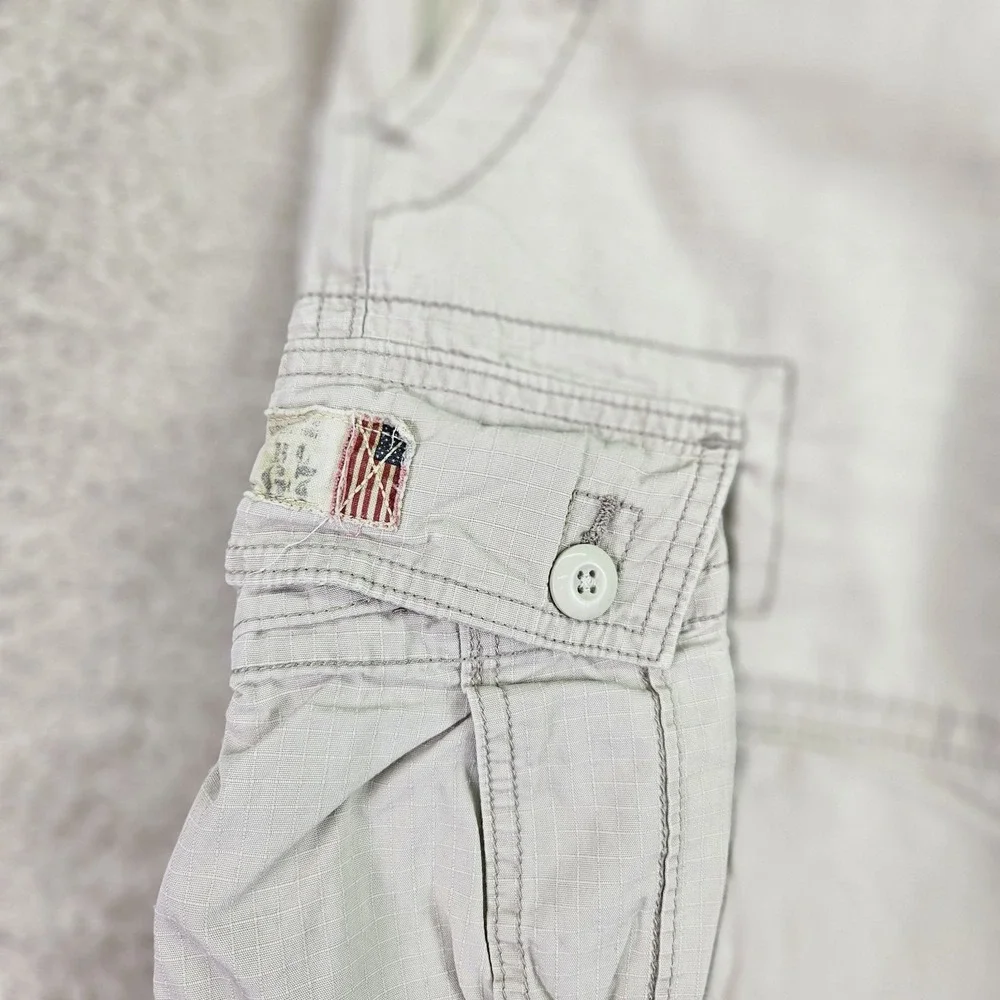 Polo‎ Jeans Company Cargo Shorts Mens 32 Ralph Lauren Tan 90s Military Style Y2K